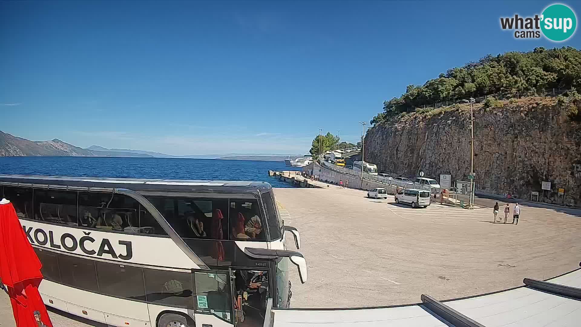 Webcam Cres – Ferry port Merag – Krk on Cres island