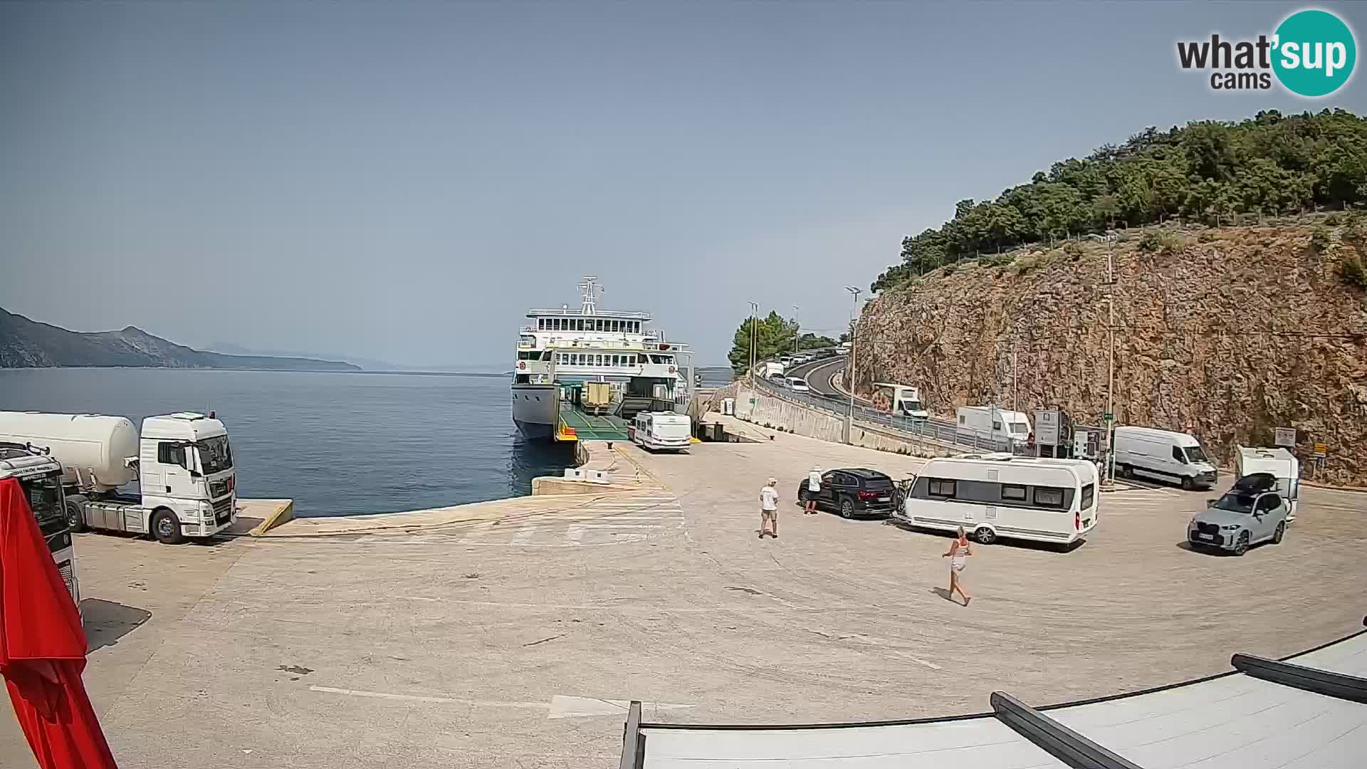 Île de Cres Webcam – port de ferry Merag – Krk