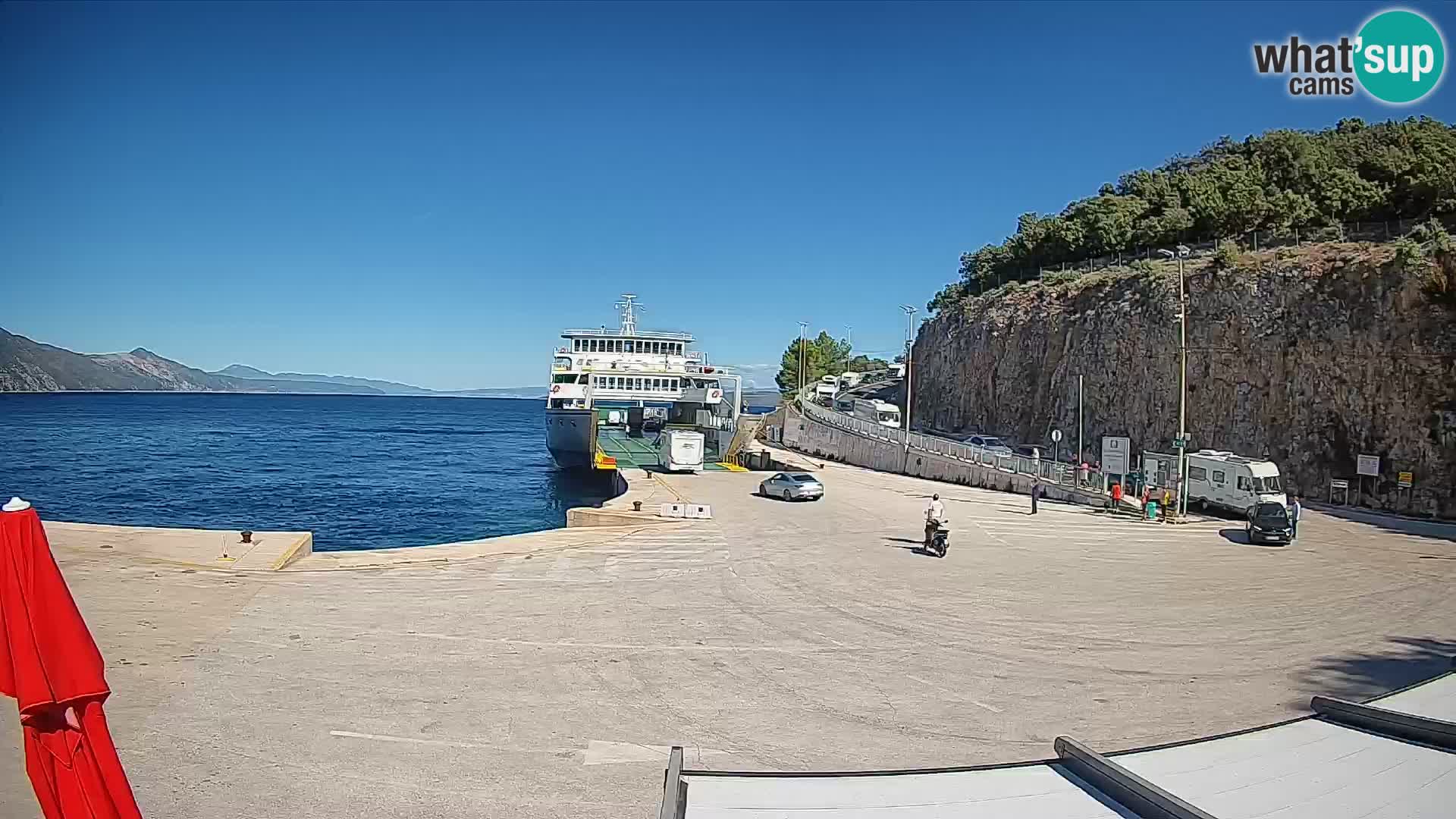 Île de Cres Webcam – port de ferry Merag – Krk