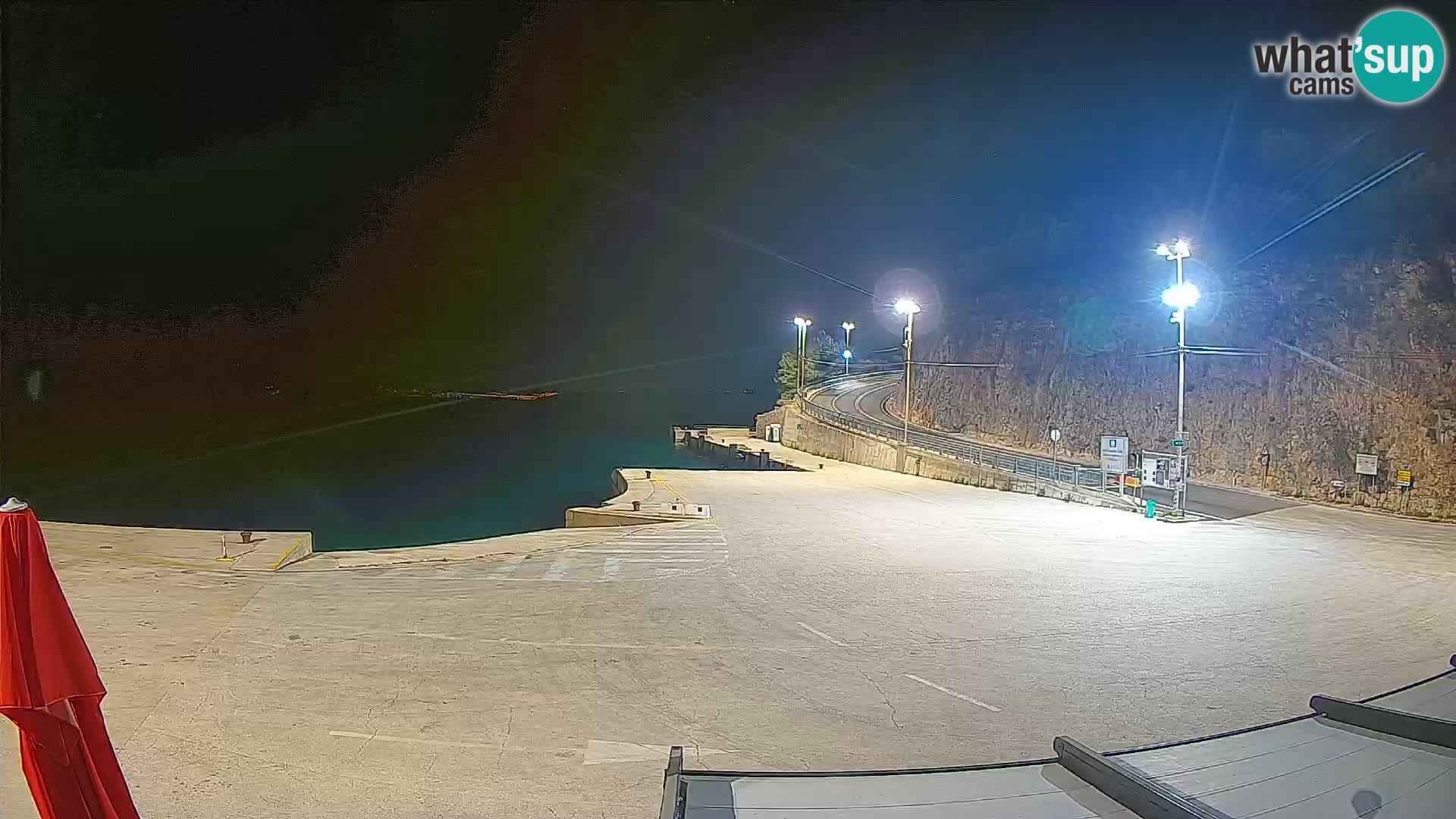 Webcam Cres – Ferry port Merag – Krk on Cres island