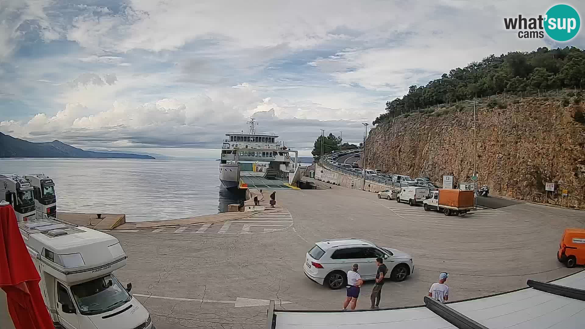Webcam isla de Cres – puerto del transbordador Merag – Krk