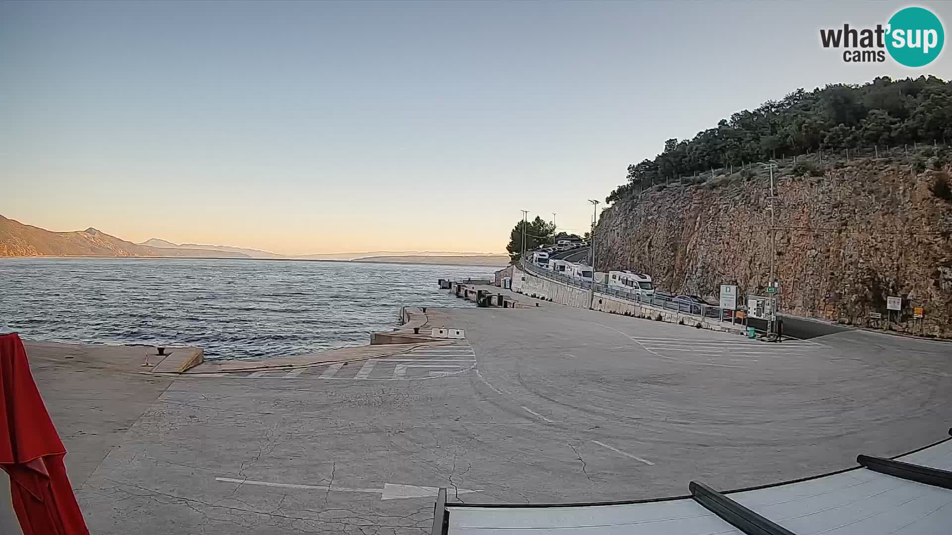 Webcam isla de Cres – puerto del transbordador Merag – Krk