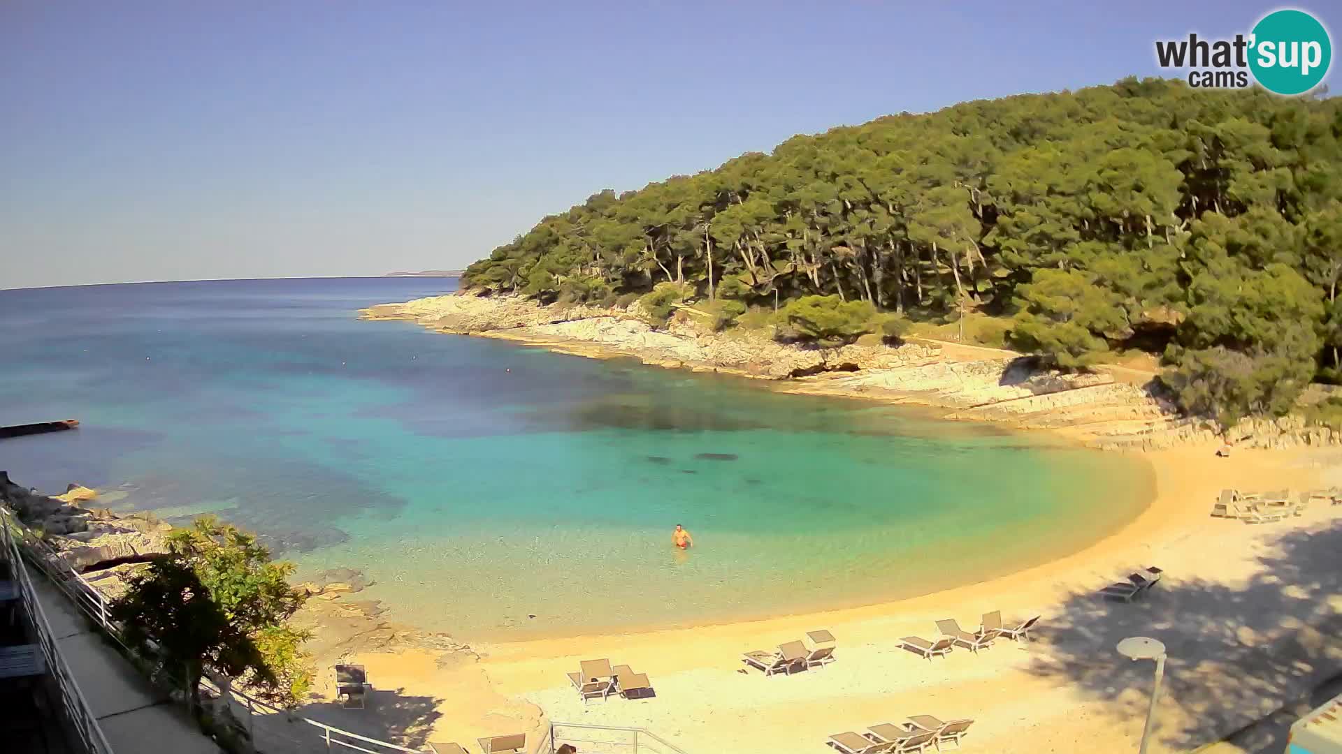 Web kam Mali Lošinj – plaža Sunčana uvala – Veli Žal