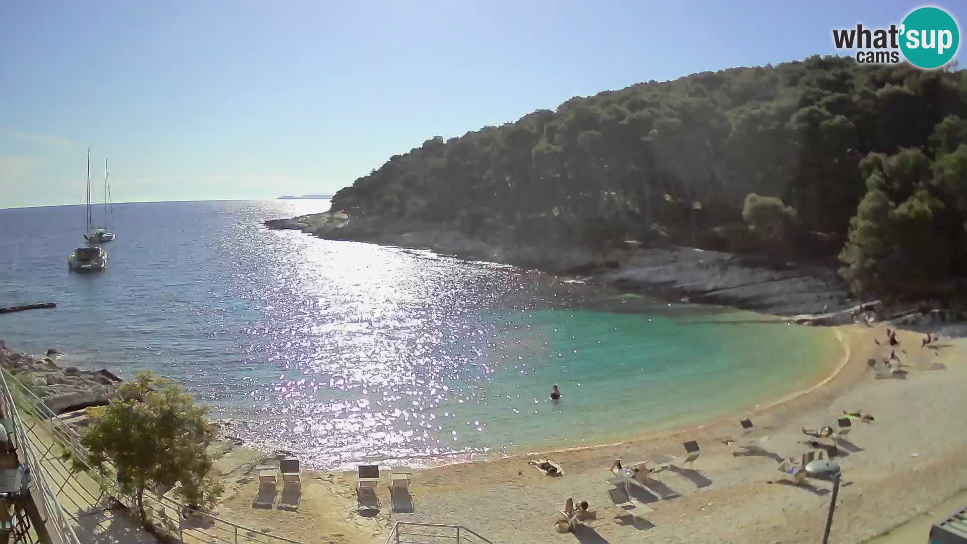Web kam Mali Lošinj – plaža Sunčana uvala – Veli Žal