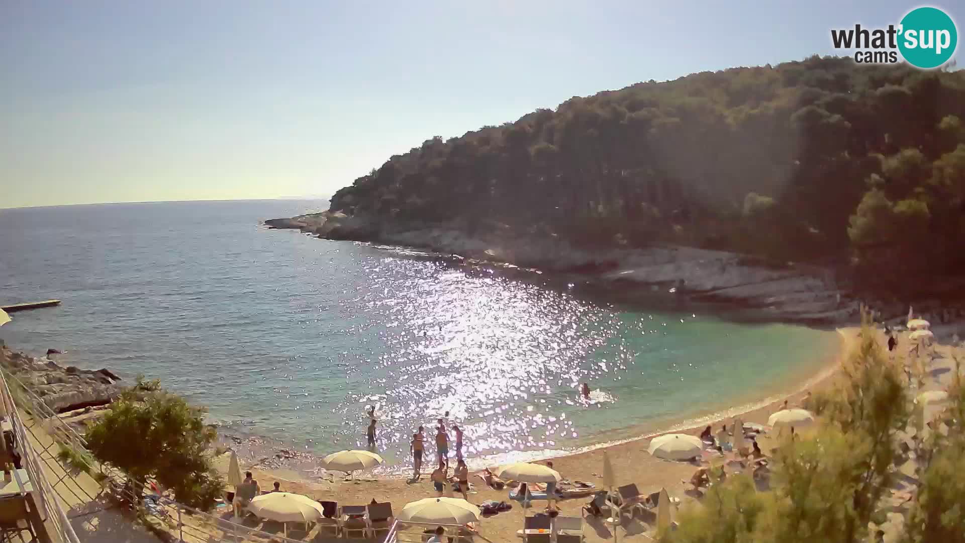 Webcam Mali Lošinj – playa Sunčana uvala – Veli Žal