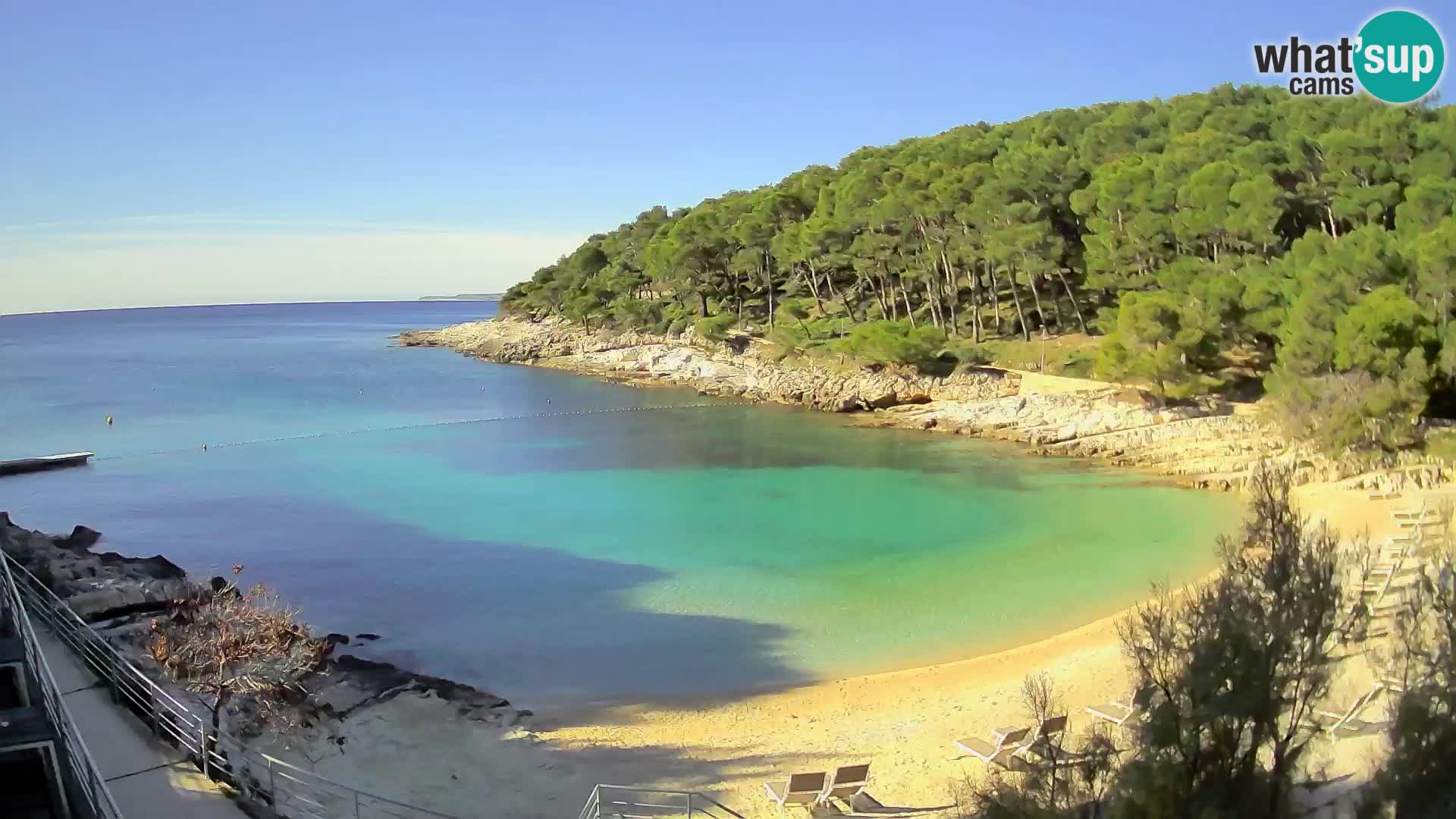 Webcam Mali Lošinj – playa Sunčana uvala – Veli Žal