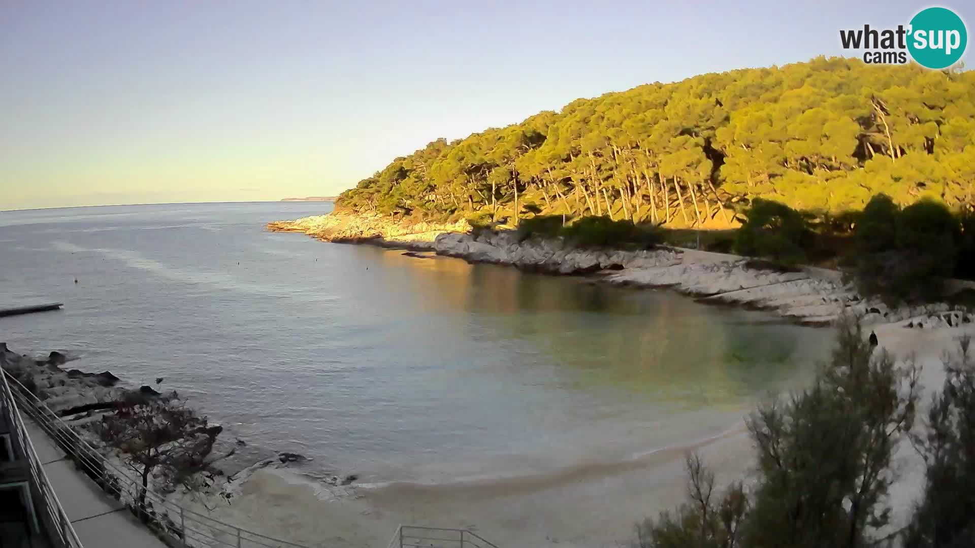 Webcam Mali Lošinj – playa Sunčana uvala – Veli Žal