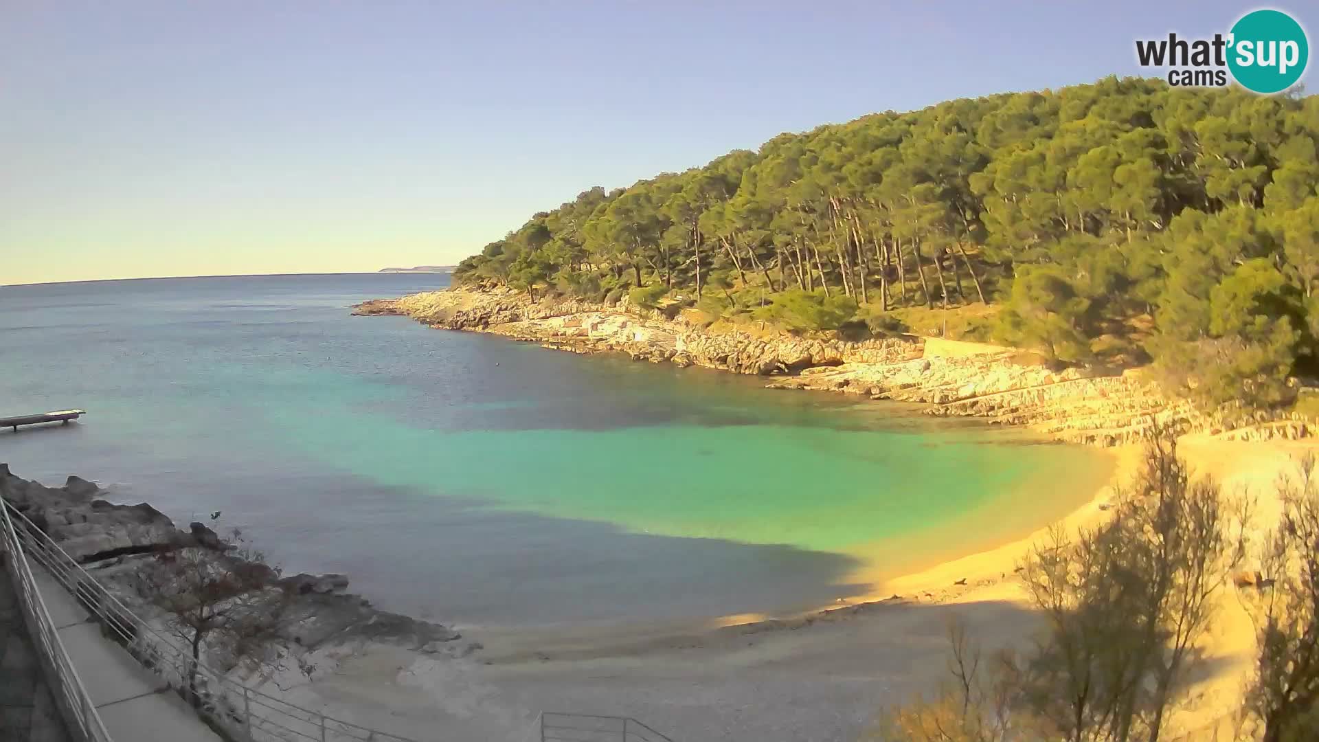 Webcam Mali Lošinj – playa Sunčana uvala – Veli Žal