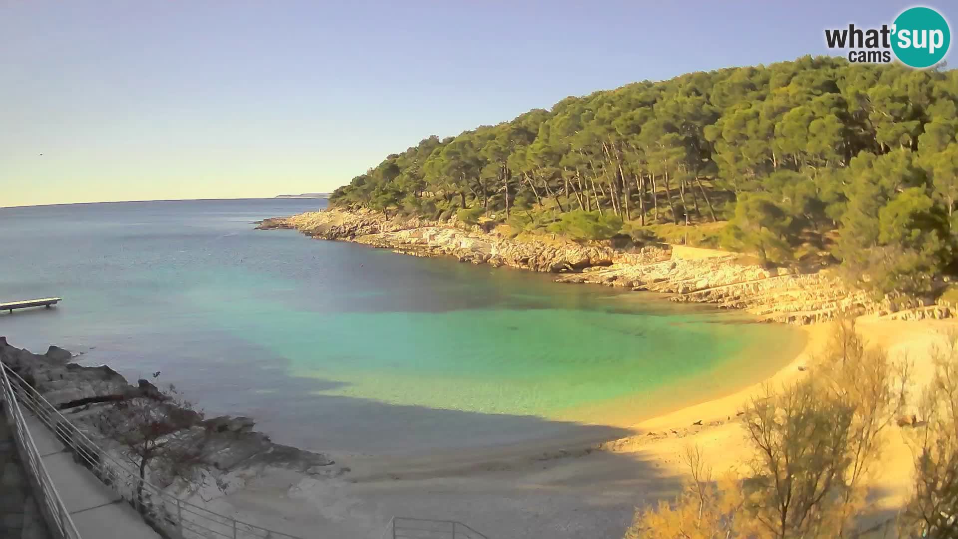 Webcam Mali Lošinj – playa Sunčana uvala – Veli Žal