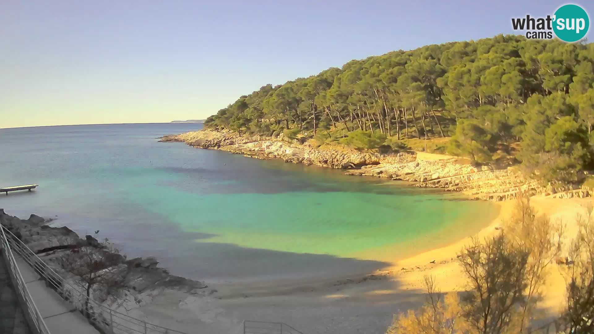 Webcam Mali Lošinj – playa Sunčana uvala – Veli Žal