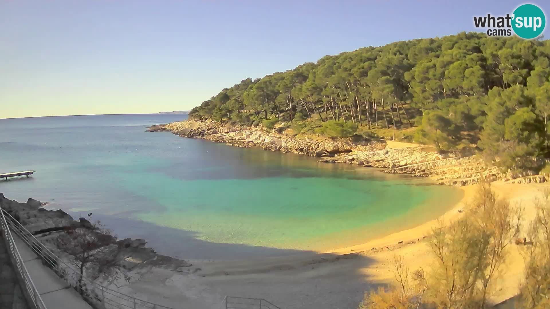 Webcam Mali Lošinj – playa Sunčana uvala – Veli Žal