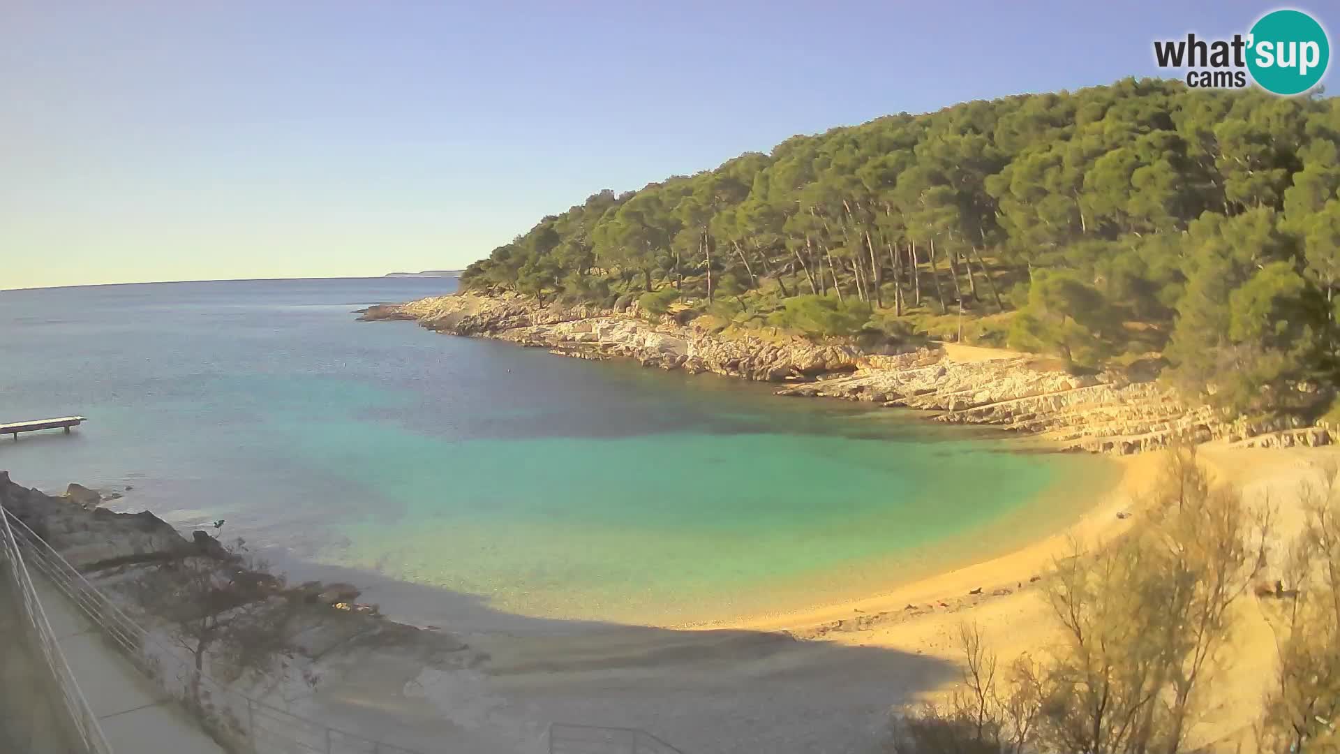 Webcam Mali Lošinj – playa Sunčana uvala – Veli Žal