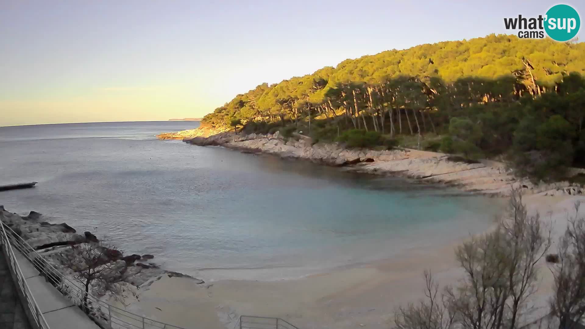 Webcam Mali Lošinj – playa Sunčana uvala – Veli Žal