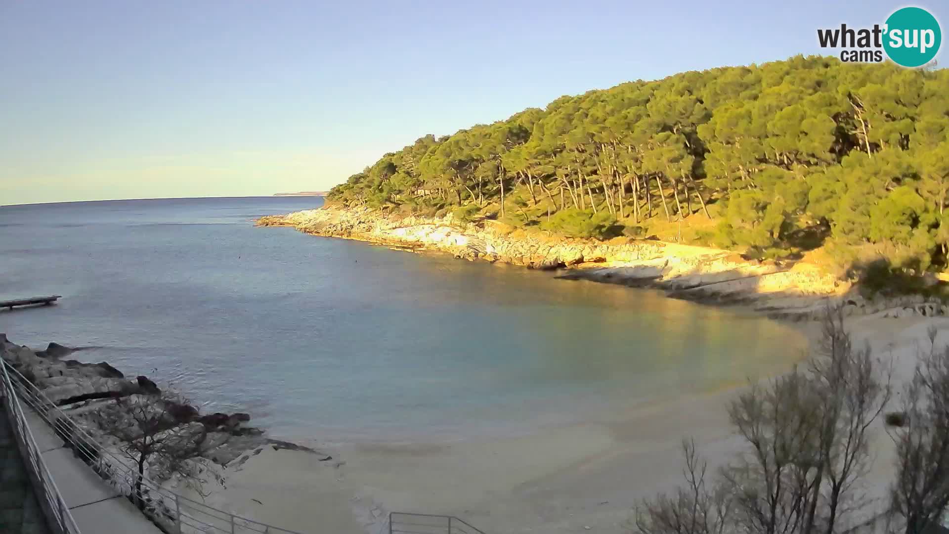 Webcam Mali Lošinj – playa Sunčana uvala – Veli Žal