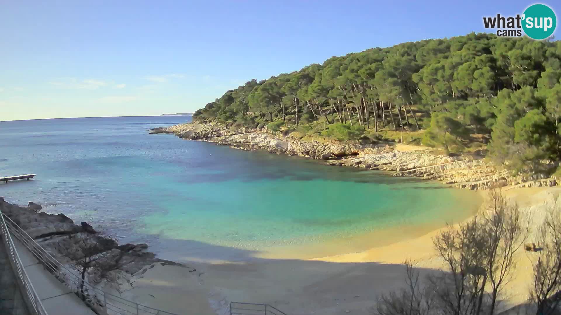 Webcam Mali Lošinj – playa Sunčana uvala – Veli Žal