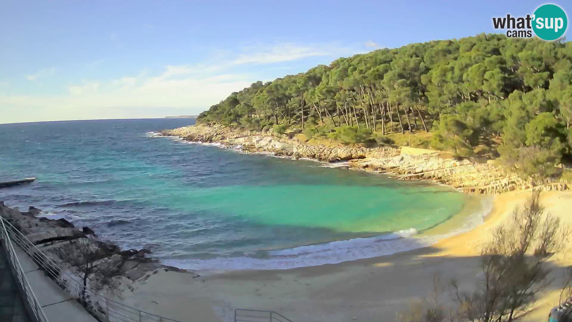 Web kam Mali Lošinj – plaža Sunčana uvala – Veli Žal