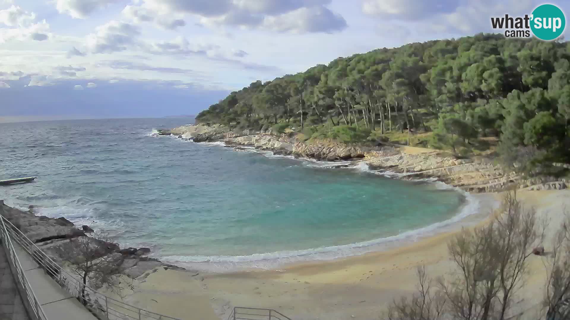 Web kam Mali Lošinj – plaža Sunčana uvala – Veli Žal