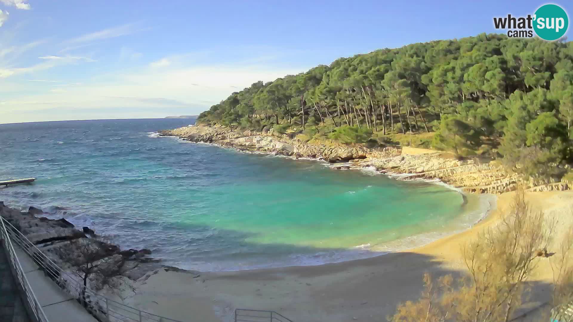 Web kam Mali Lošinj – plaža Sunčana uvala – Veli Žal