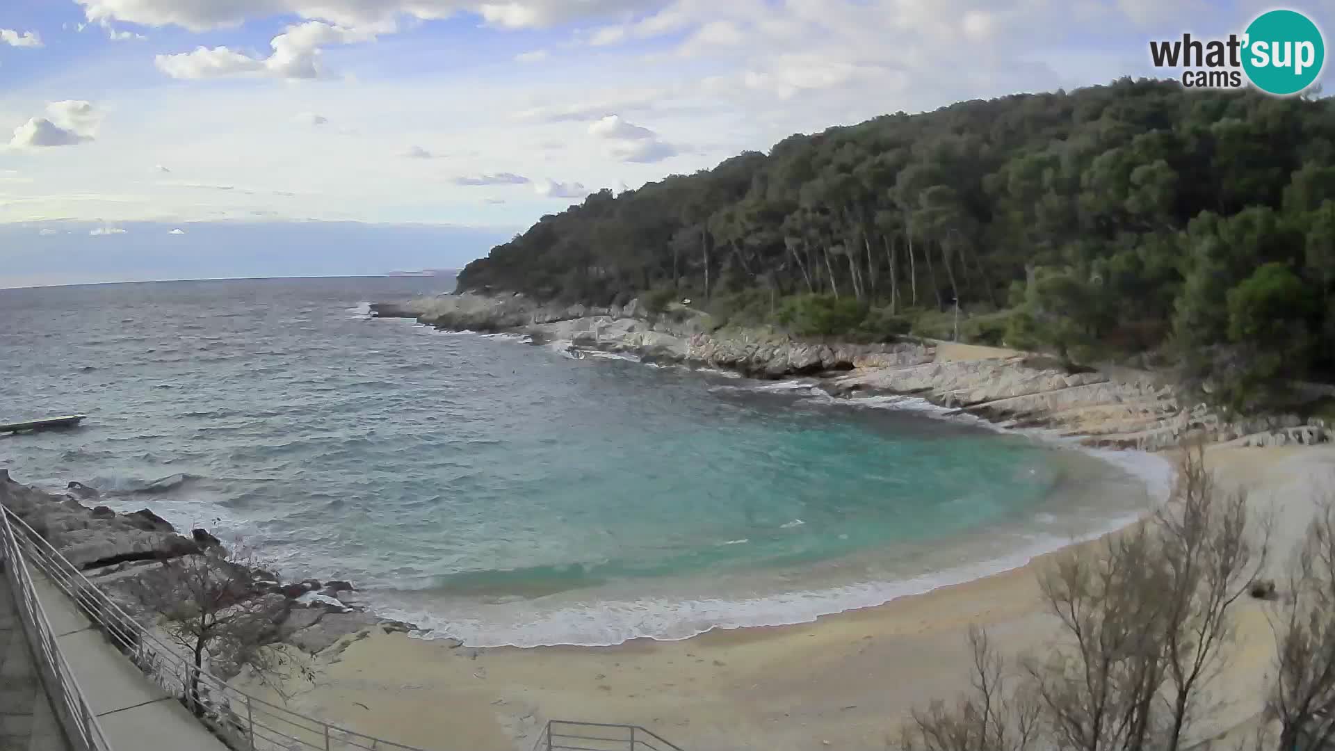 Web kam Mali Lošinj – plaža Sunčana uvala – Veli Žal