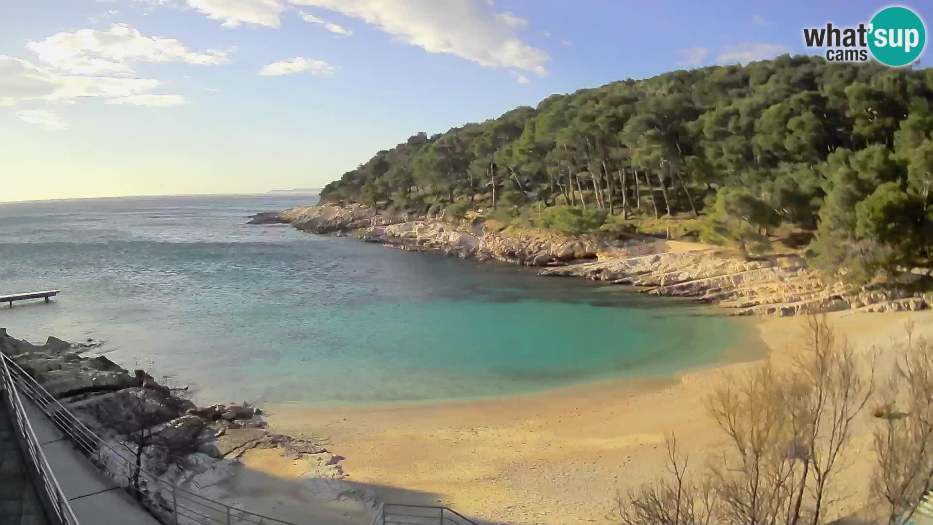 Web kam Mali Lošinj – plaža Sunčana uvala – Veli Žal