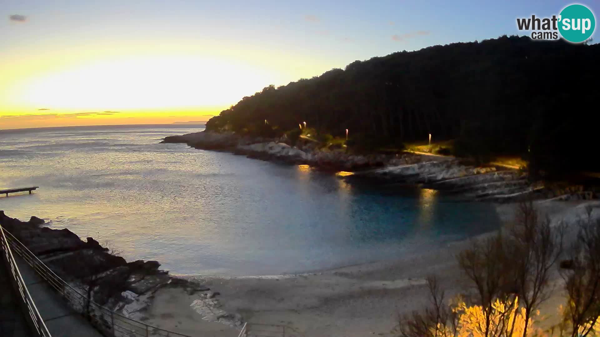 Webcam Mali Lošinj – playa Sunčana uvala – Veli Žal