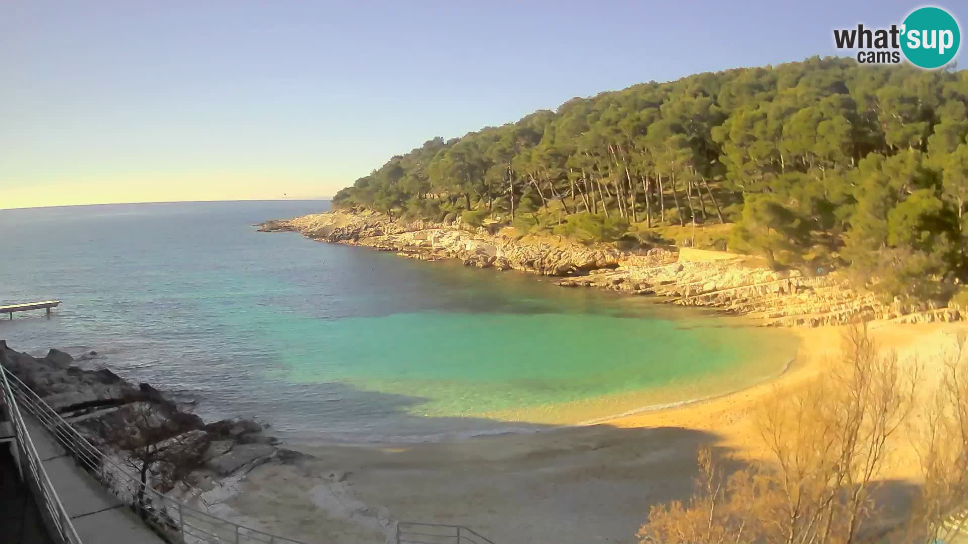 Web kam Mali Lošinj – plaža Sunčana uvala – Veli Žal