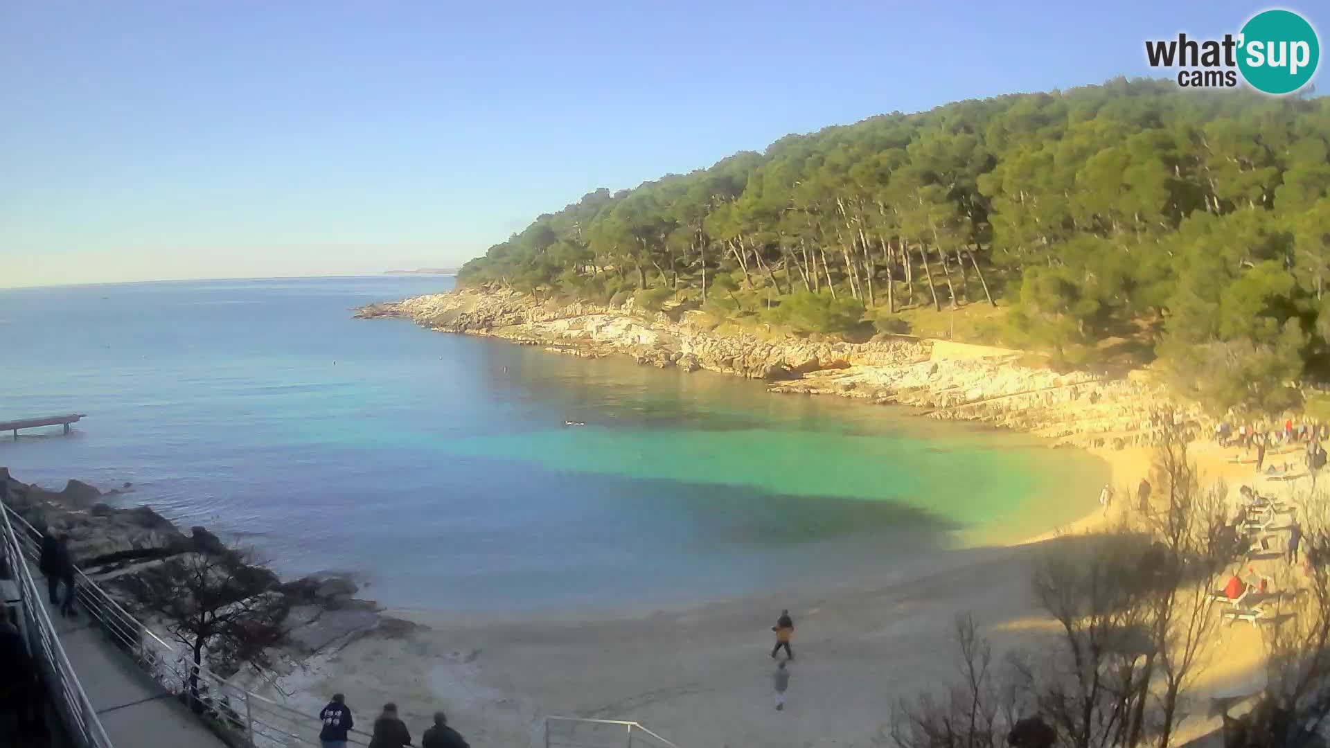 Webcam Mali Lošinj – playa Sunčana uvala – Veli Žal