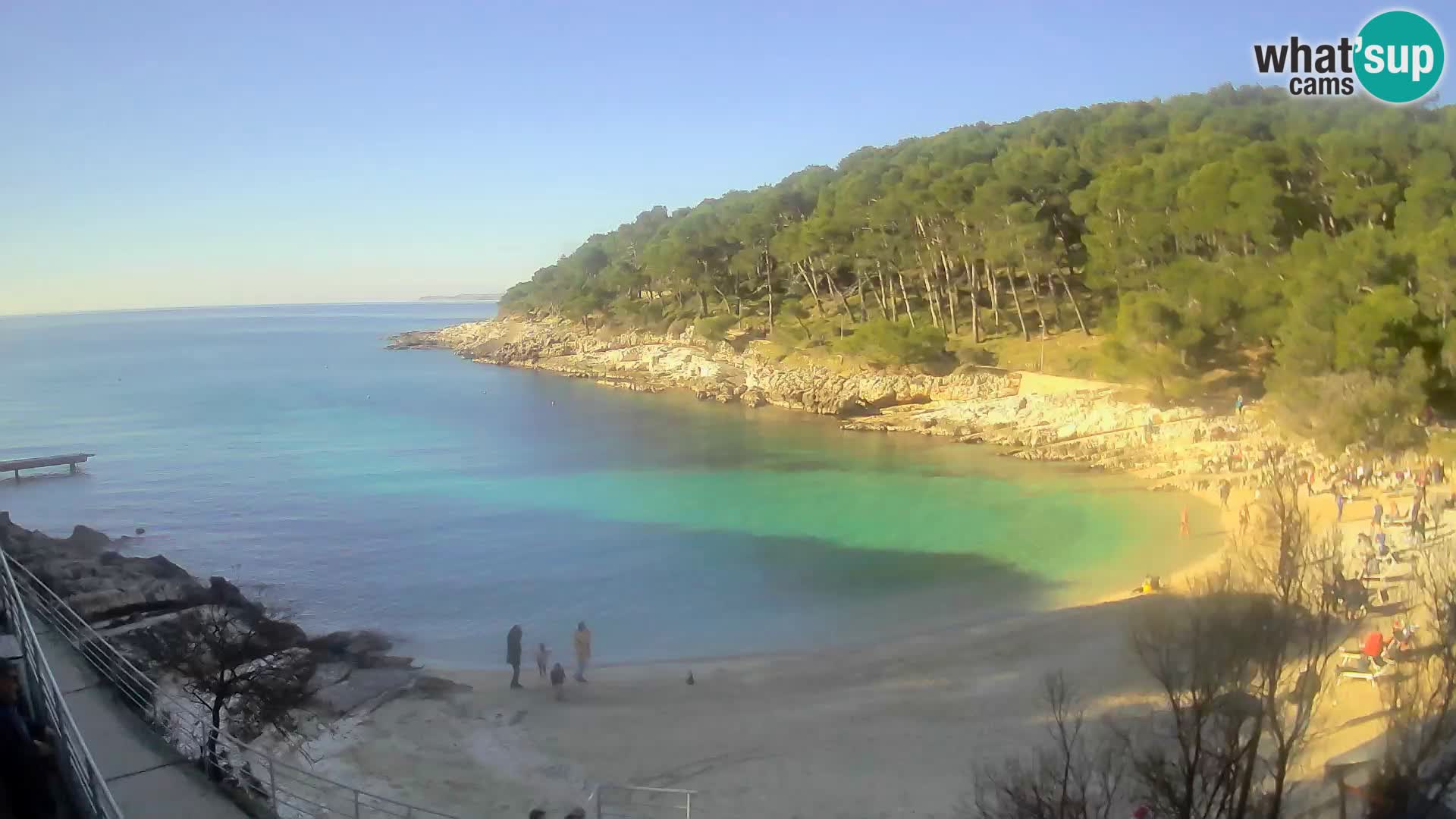 Webcam Mali Lošinj – playa Sunčana uvala – Veli Žal