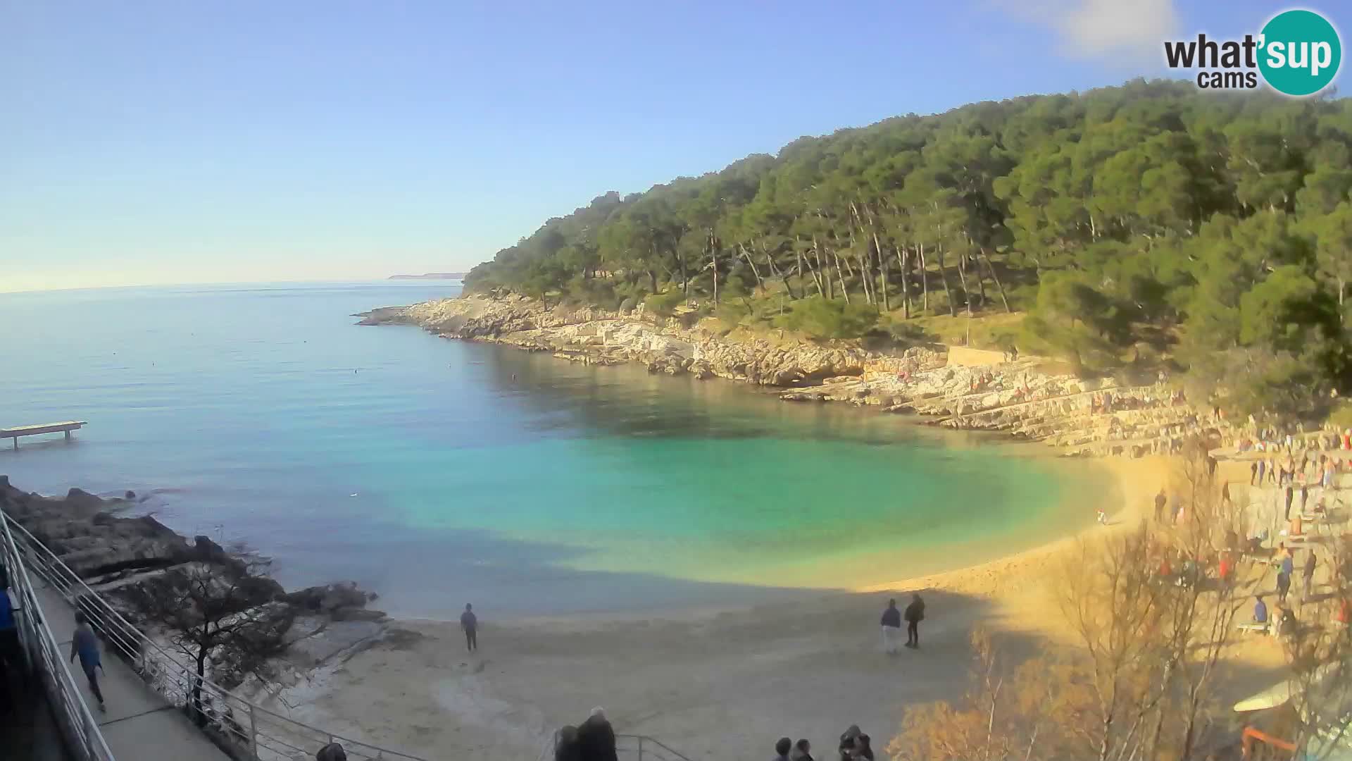 Web kam Mali Lošinj – plaža Sunčana uvala – Veli Žal