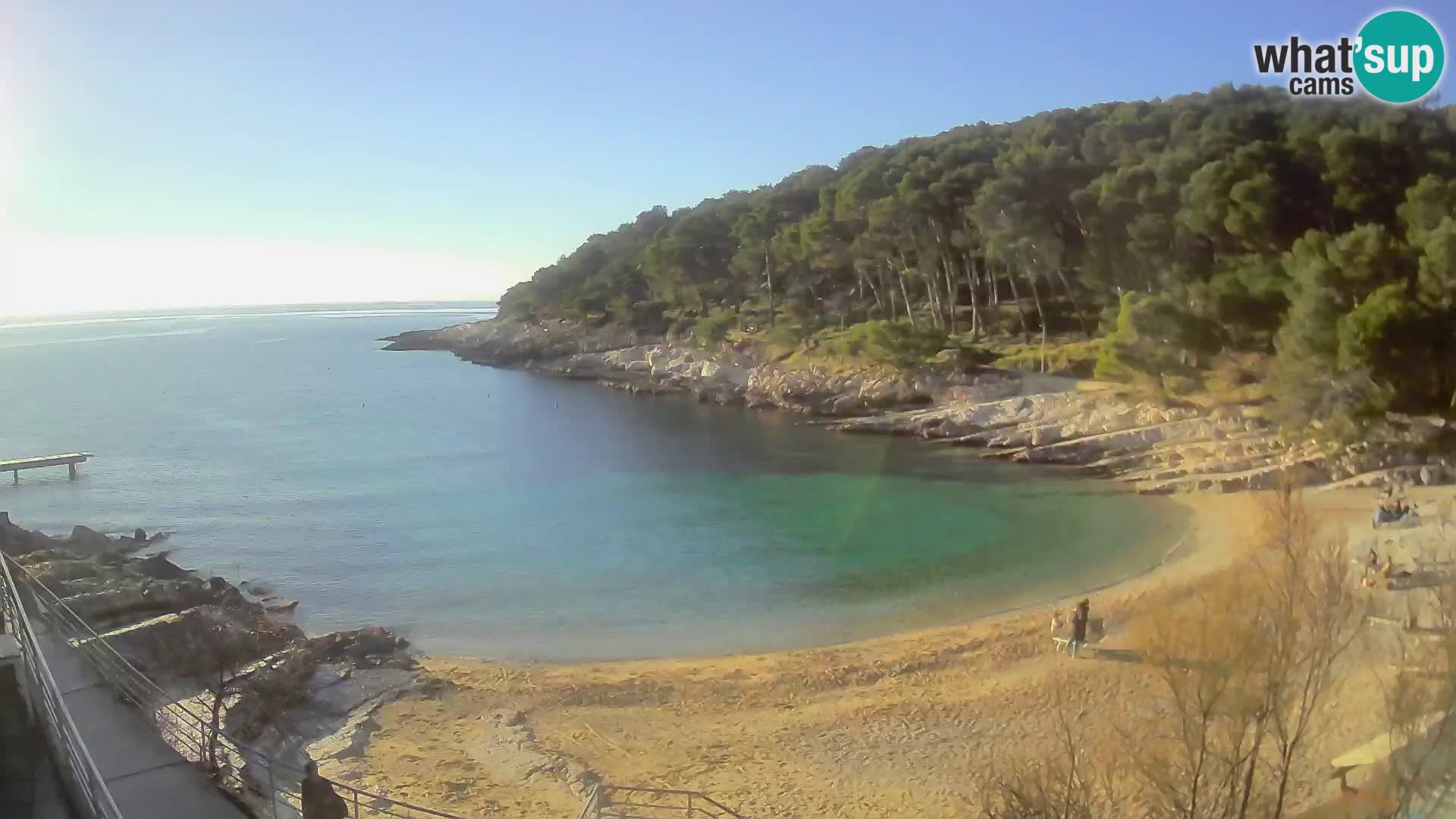 Webcam Mali Lošinj – playa Sunčana uvala – Veli Žal