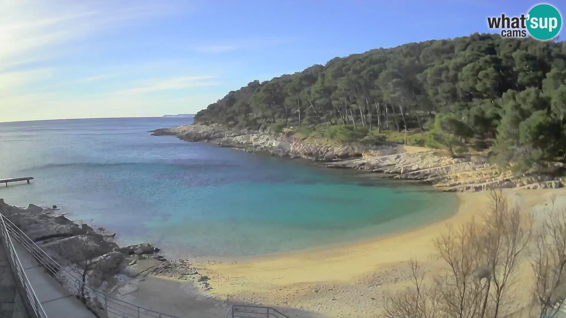 Webcam Mali Lošinj – playa Sunčana uvala – Veli Žal