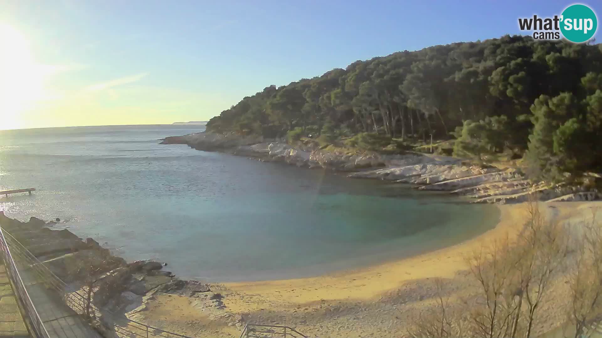 Webcam Mali Lošinj – playa Sunčana uvala – Veli Žal