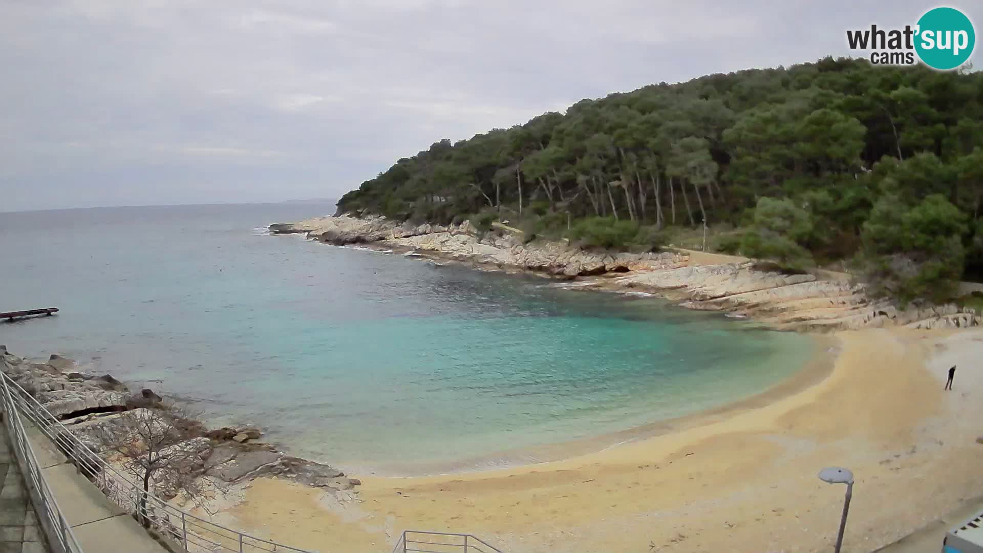 Webcam Mali Lošinj – playa Sunčana uvala – Veli Žal