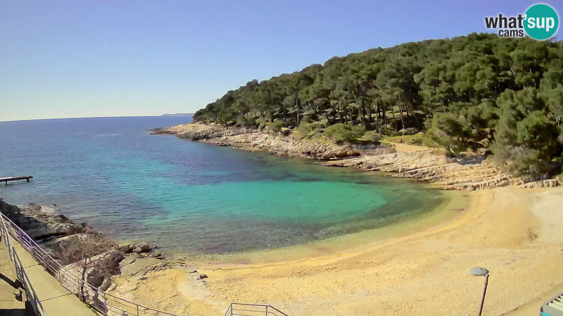 Webcam Mali Lošinj – playa Sunčana uvala – Veli Žal