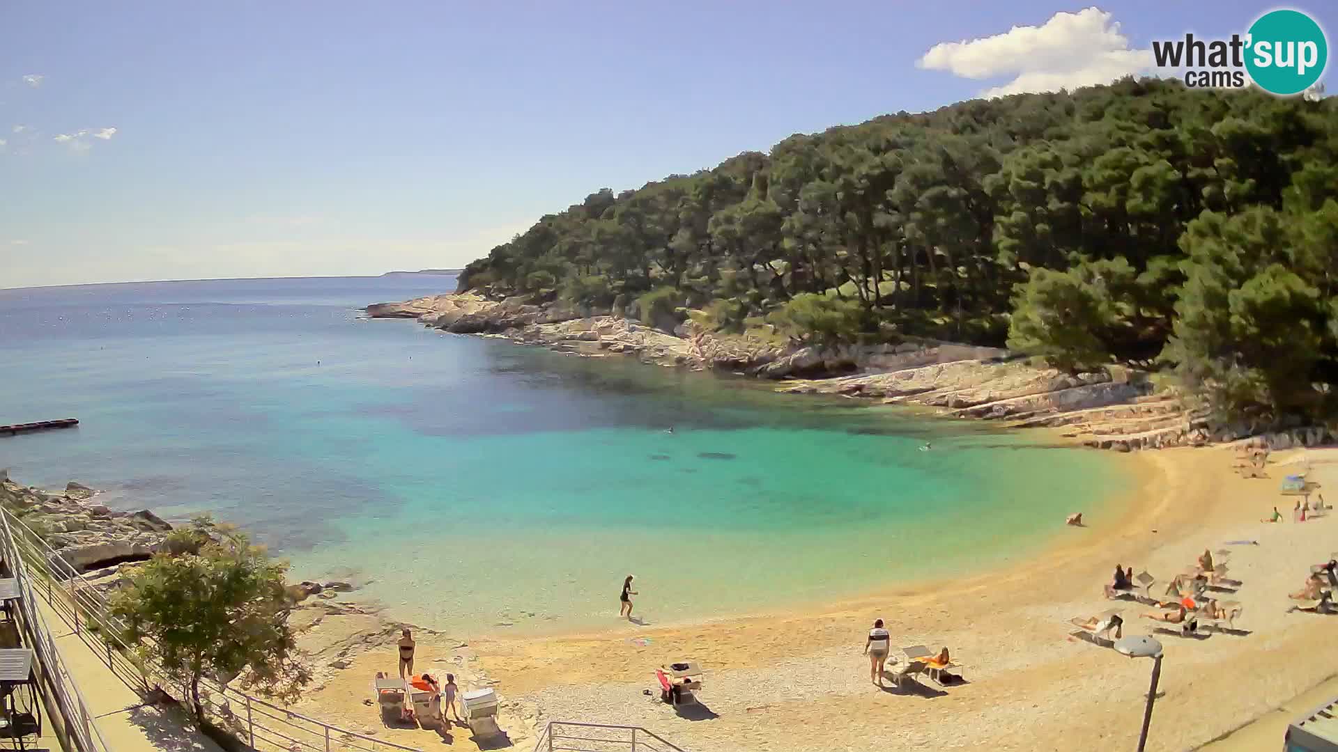 Web kam Mali Lošinj – plaža Sunčana uvala – Veli Žal