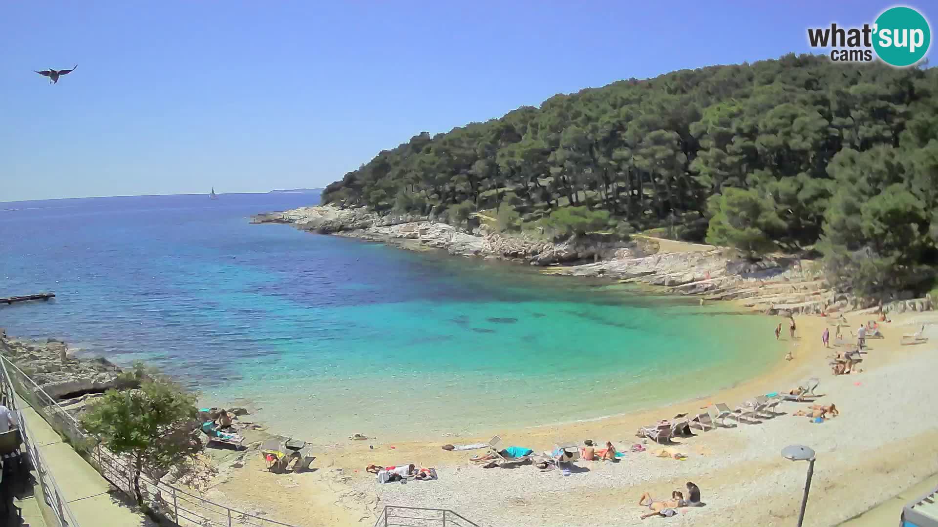 Web kam Mali Lošinj – plaža Sunčana uvala – Veli Žal