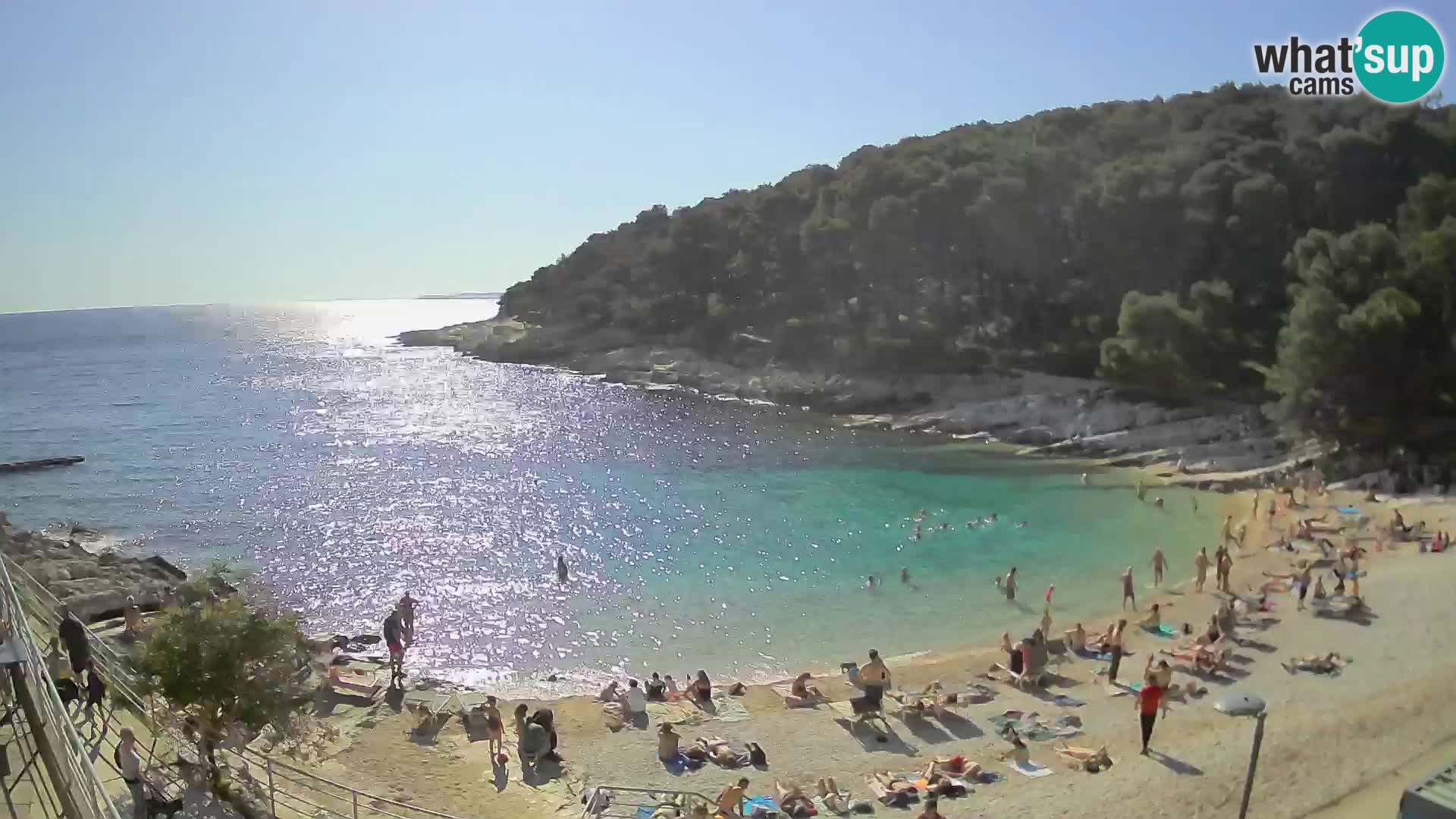 Webcam Mali Lošinj – playa Sunčana uvala – Veli Žal