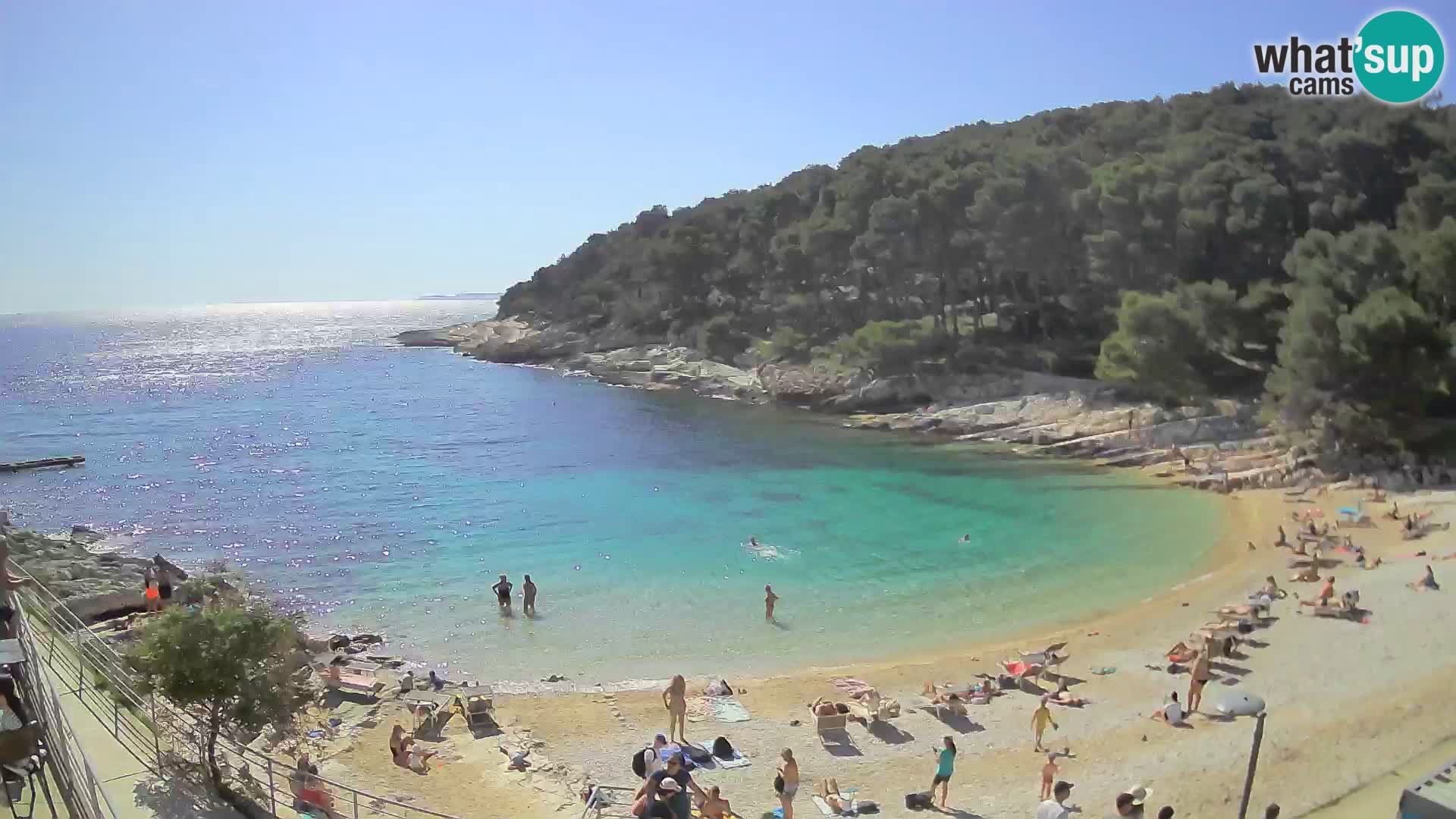 Webcam Mali Lošinj – playa Sunčana uvala – Veli Žal