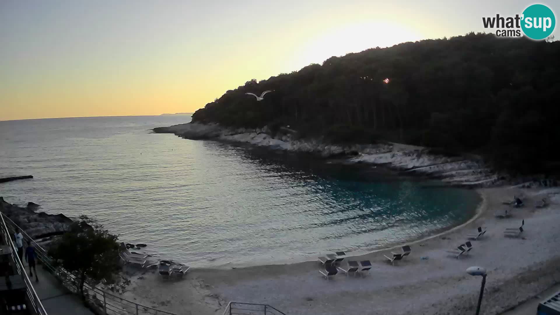 Web kam Mali Lošinj – plaža Sunčana uvala – Veli Žal