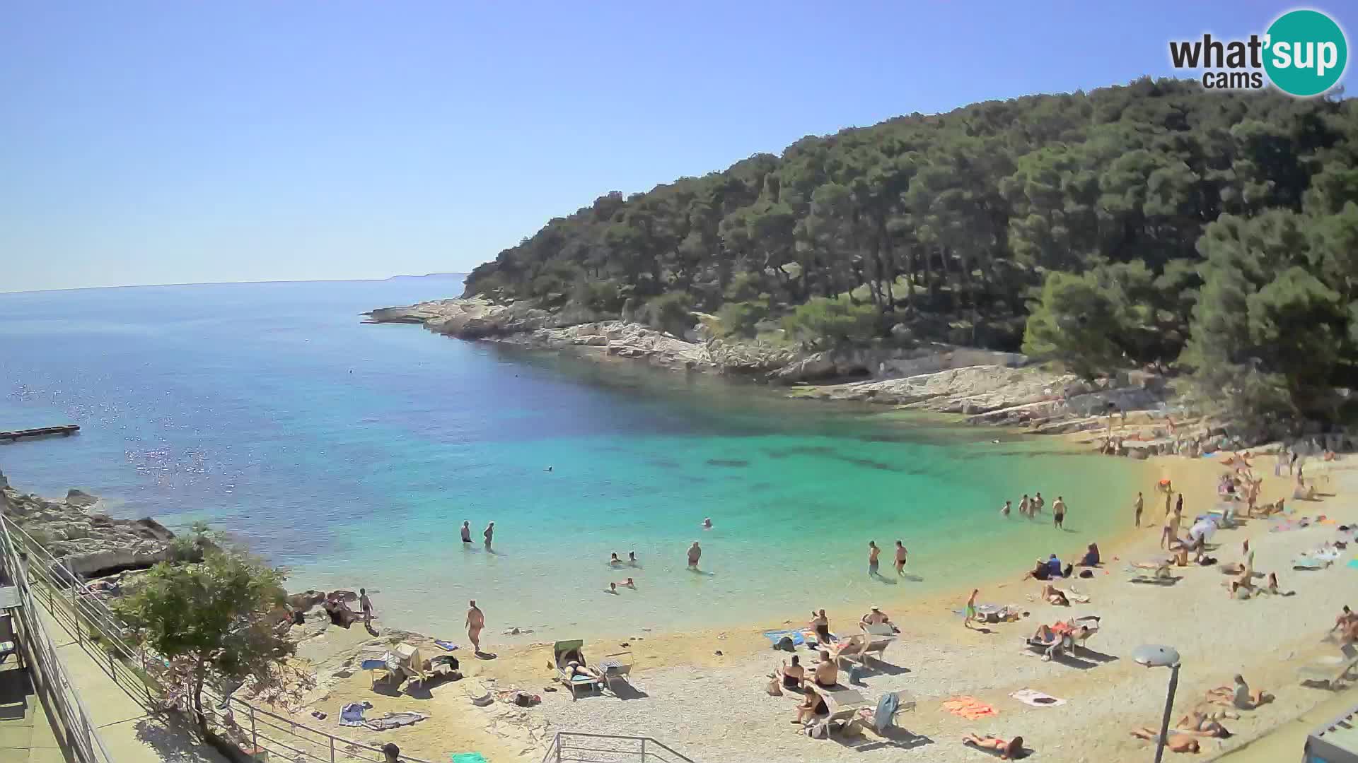 Webcam Mali Lošinj – playa Sunčana uvala – Veli Žal