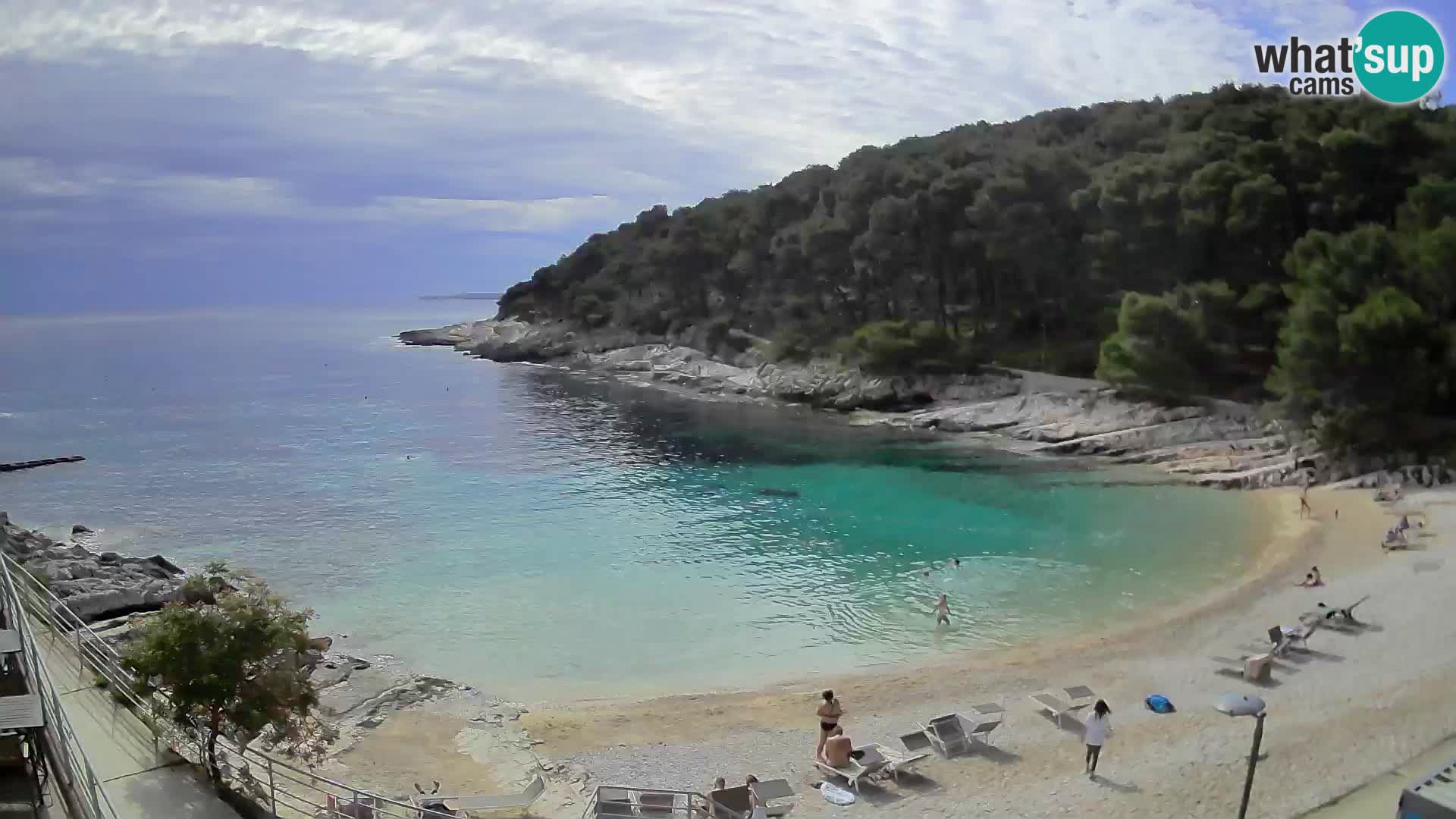 Webcam Mali Lošinj – playa Sunčana uvala – Veli Žal