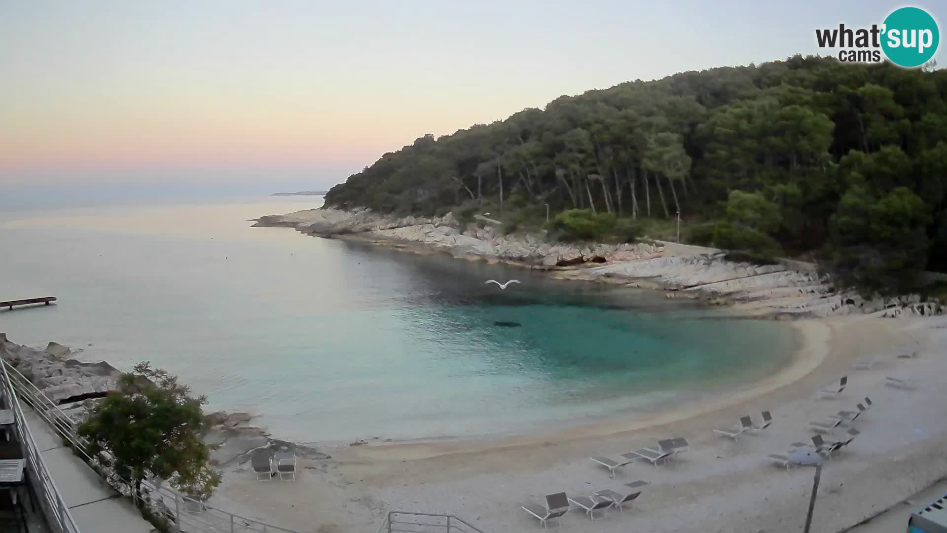 Webcam Mali Lošinj – playa Sunčana uvala – Veli Žal