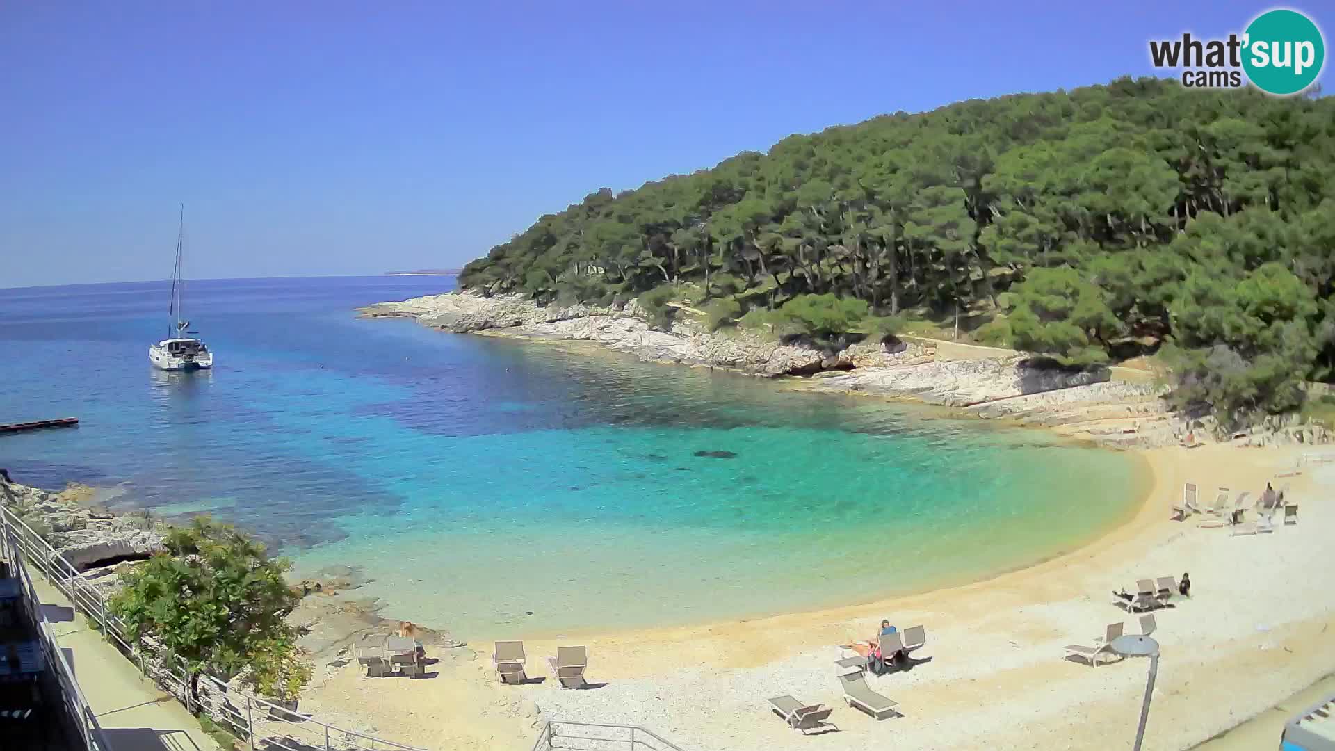 Webcam Mali Lošinj – playa Sunčana uvala – Veli Žal