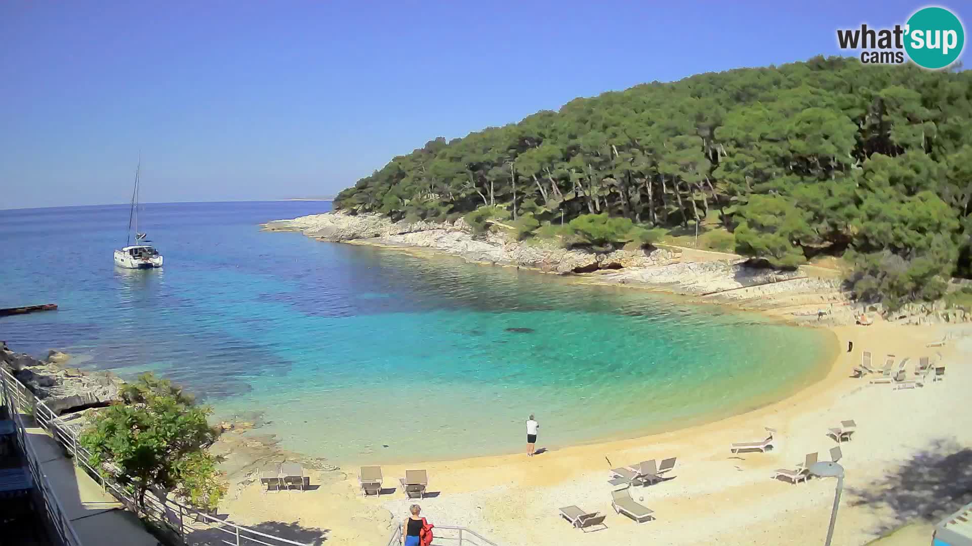 Webcam Mali Lošinj – playa Sunčana uvala – Veli Žal