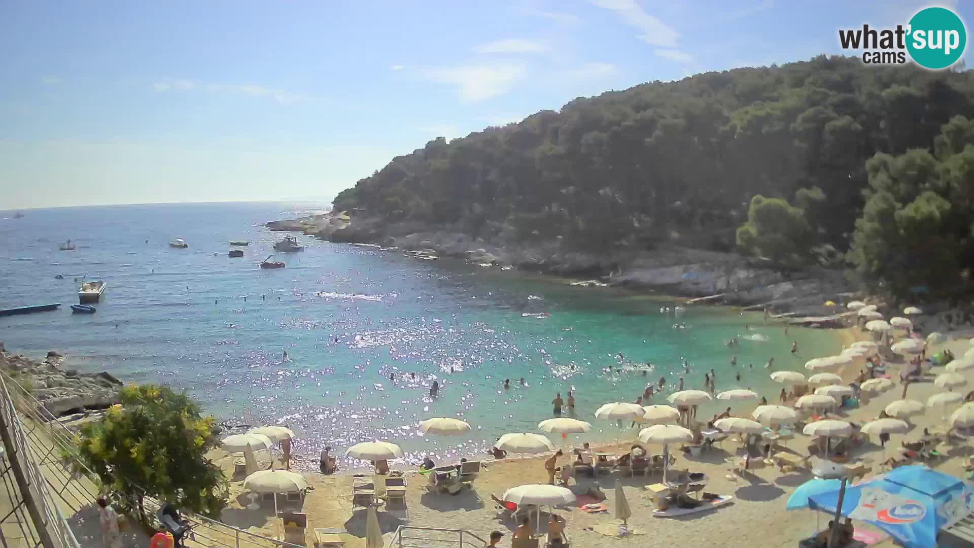 Web kam Mali Lošinj – plaža Sunčana uvala – Veli Žal