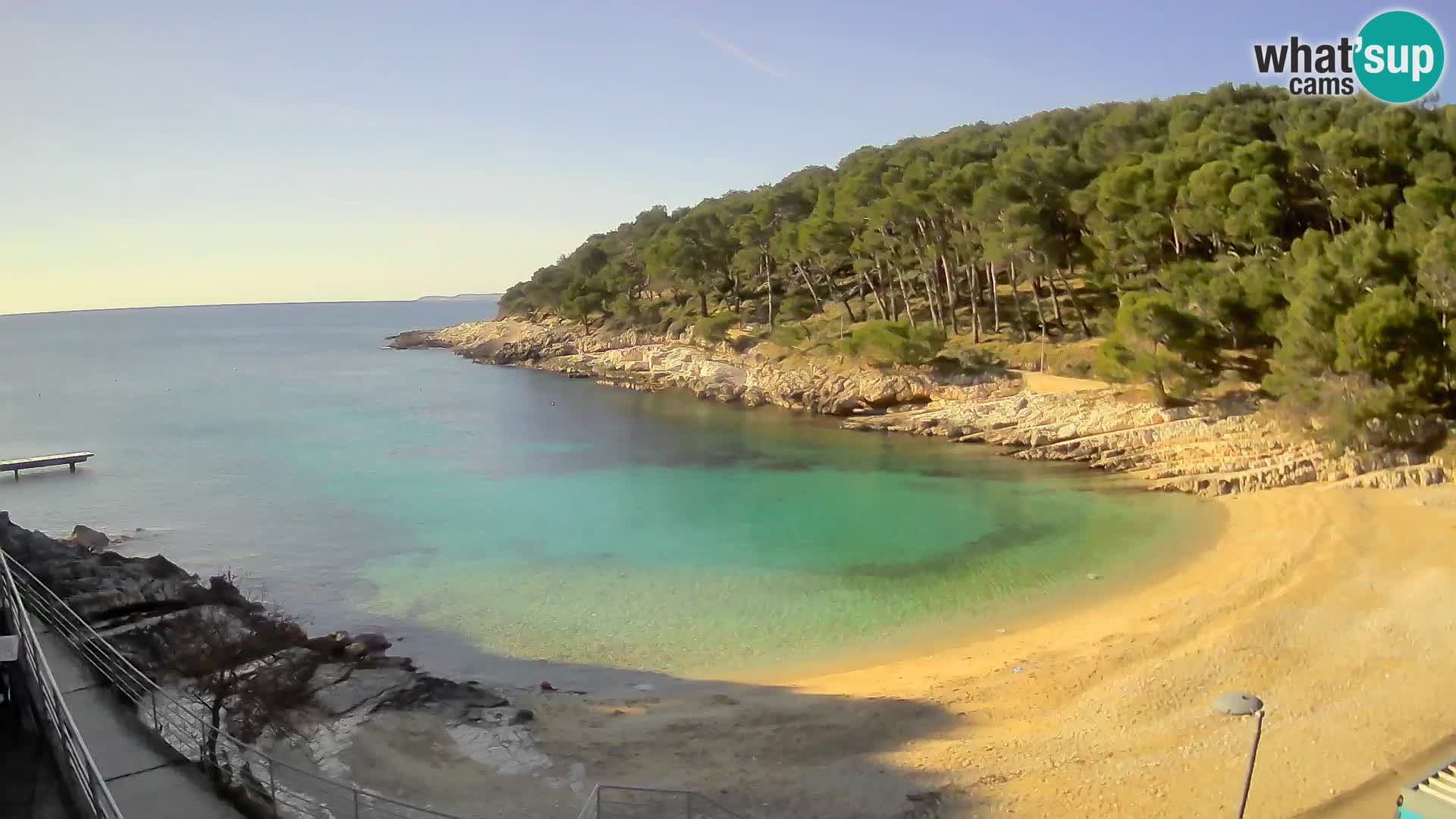 Web kam Mali Lošinj – plaža Sunčana uvala – Veli Žal