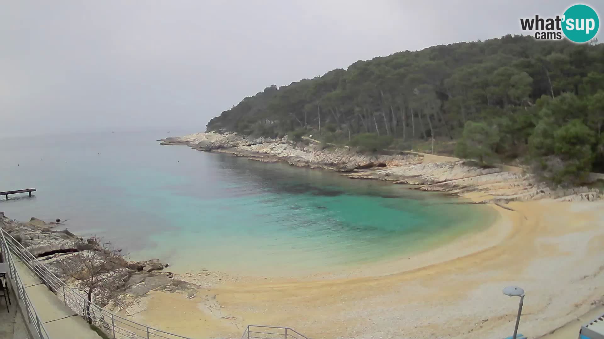 Webcam Mali Lošinj – playa Sunčana uvala – Veli Žal