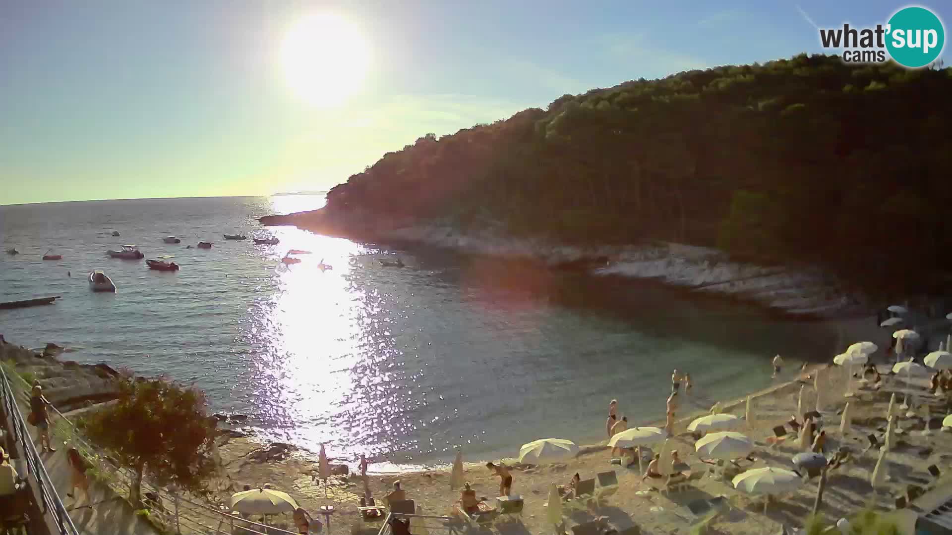 Webcam Mali Lošinj – playa Sunčana uvala – Veli Žal