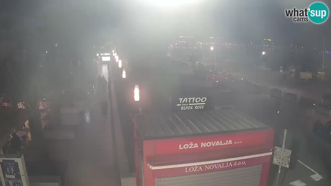 Spletna kamera Novalja – Obala Petra Krešimira IV