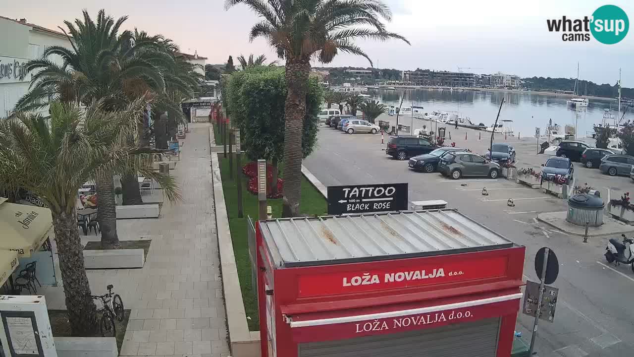 Spletna kamera Novalja – Obala Petra Krešimira IV